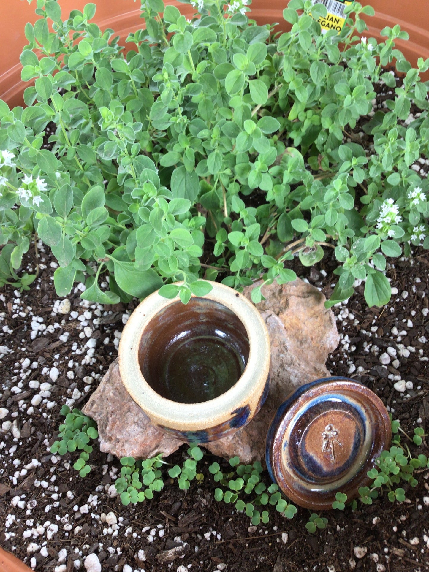 Lidded Stoneware Vessel