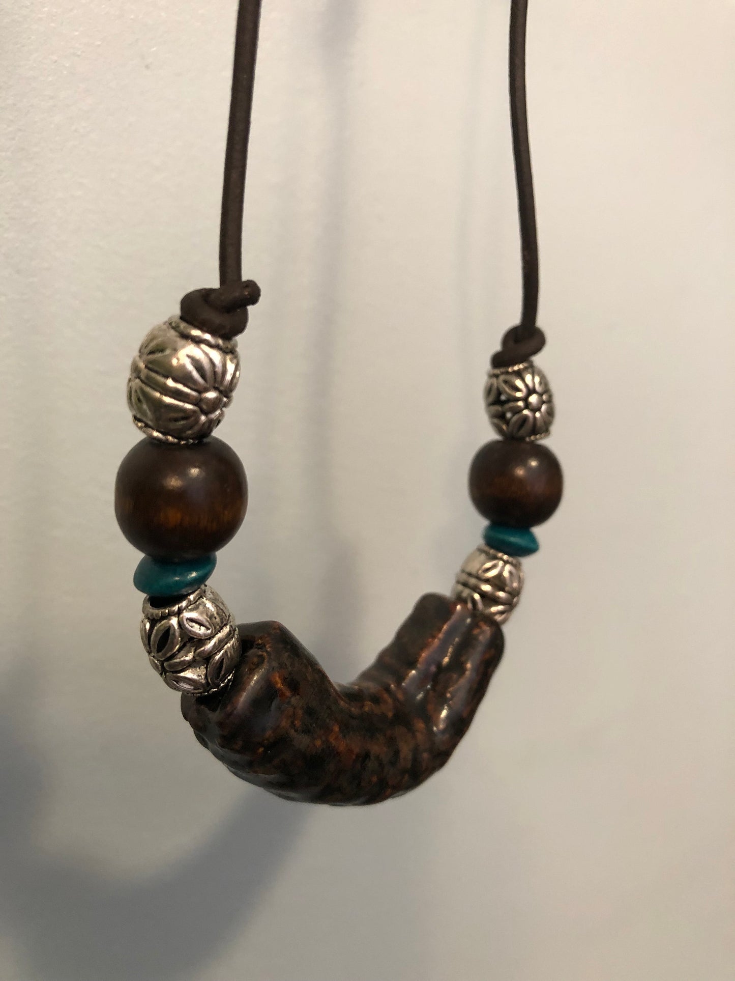 Clay and Wooden Bead Choker