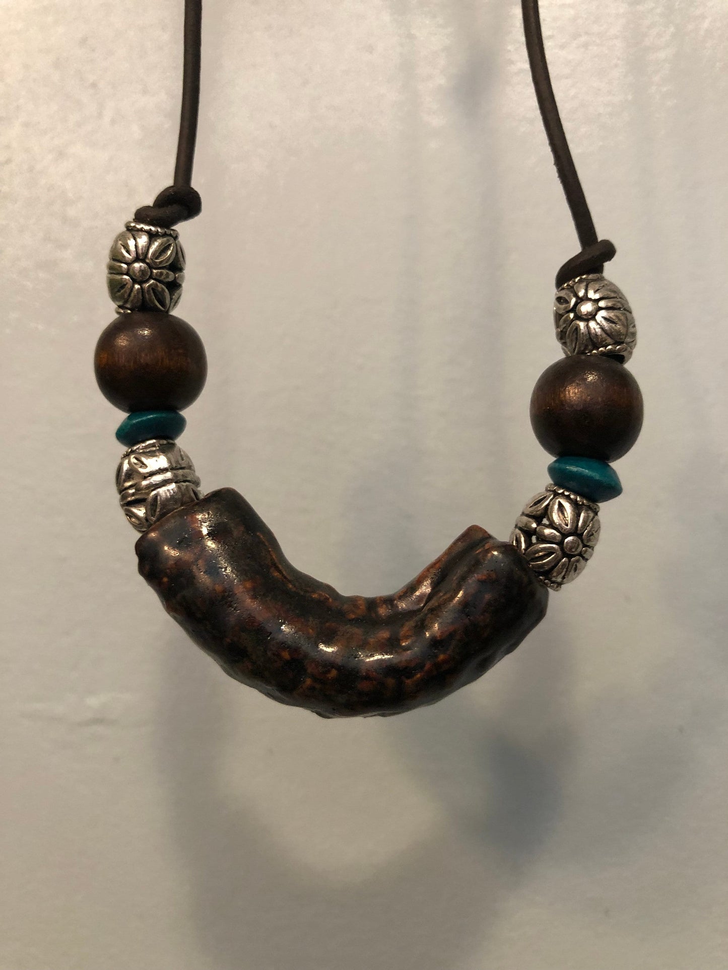 Clay and Wooden Bead Choker